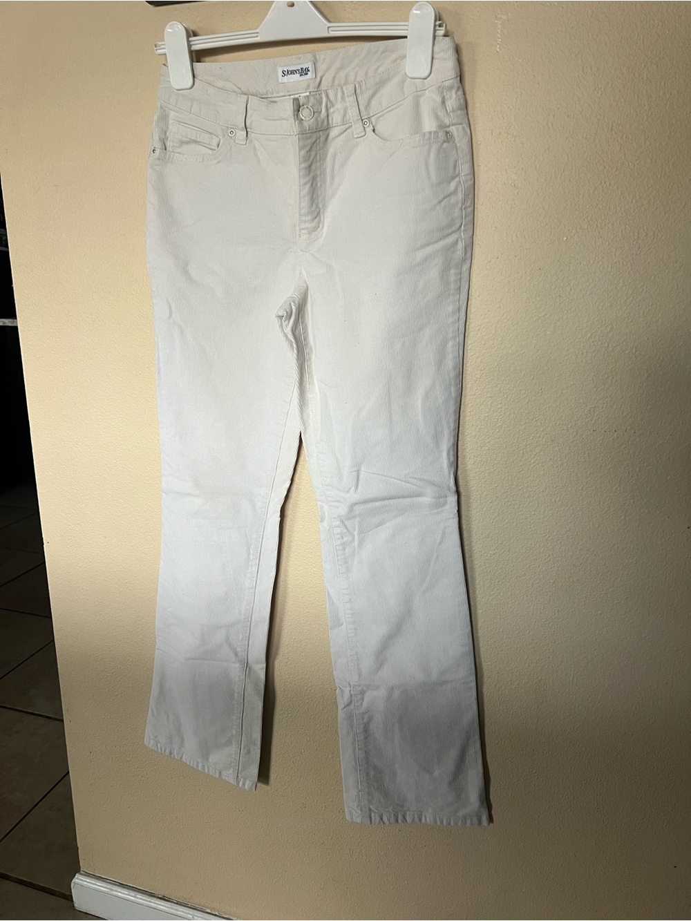 St. John's Bay White corduroy Flare Leg Jeans
